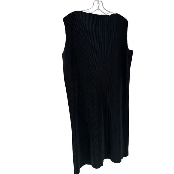 COS Dress Accordion Pleated Sleeveless Darkest Navy Blue Size S Oversized Boxy - Picture 7 of 7